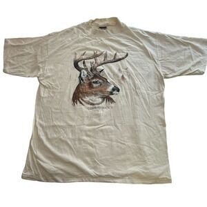 Red Oak Men’s Vintage Single Stitch Clearwater Beach Florida Buck T Shirt Sz XL